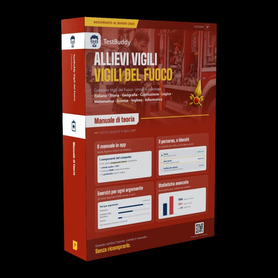 Copertina del manuale TestBuddy per Vigili del Fuoco
