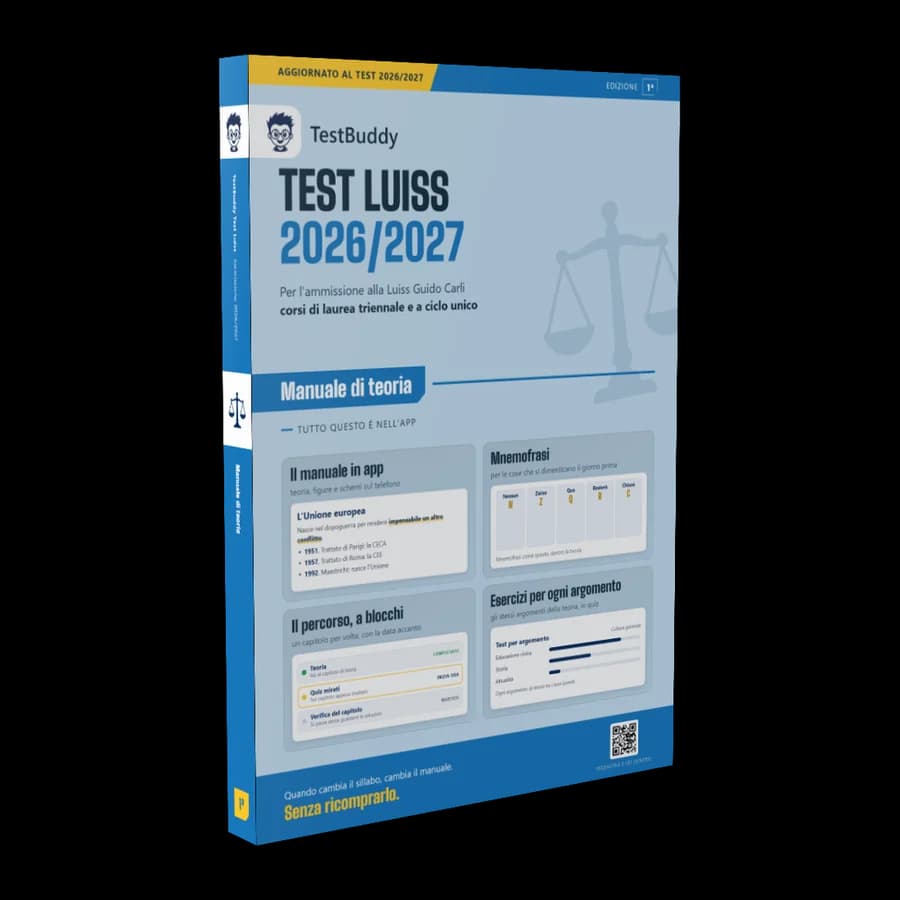Copertina del manuale TestBuddy per Luiss