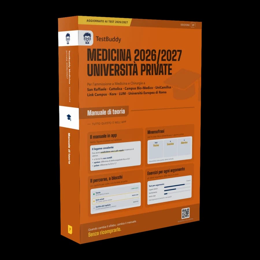 Copertina del manuale TestBuddy per Medicina nelle università private