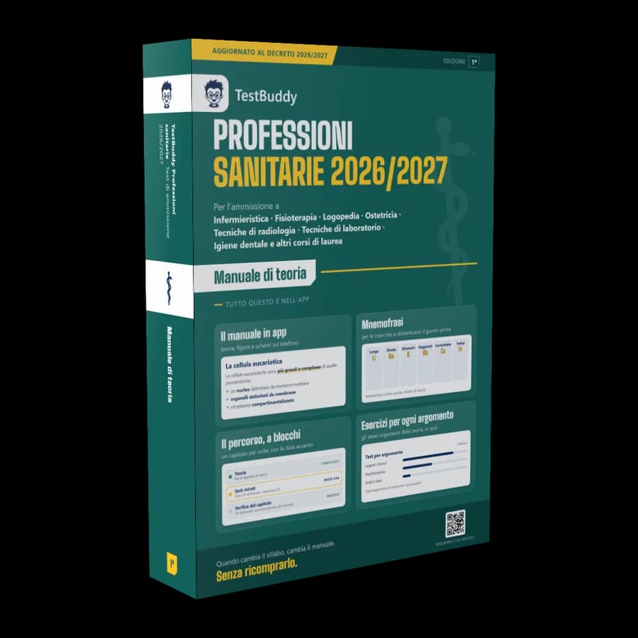 Copertina del manuale TestBuddy per Test Professioni Sanitarie