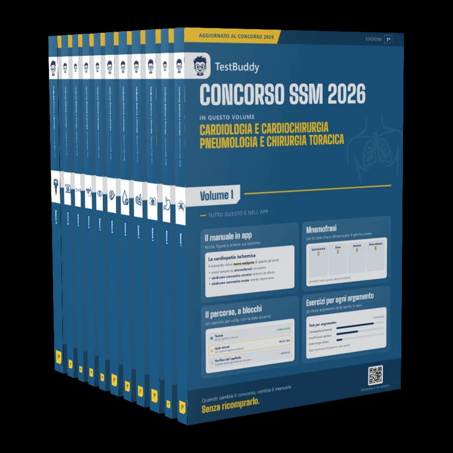 Copertina del manuale TestBuddy per SSM (Specializzazione medica)