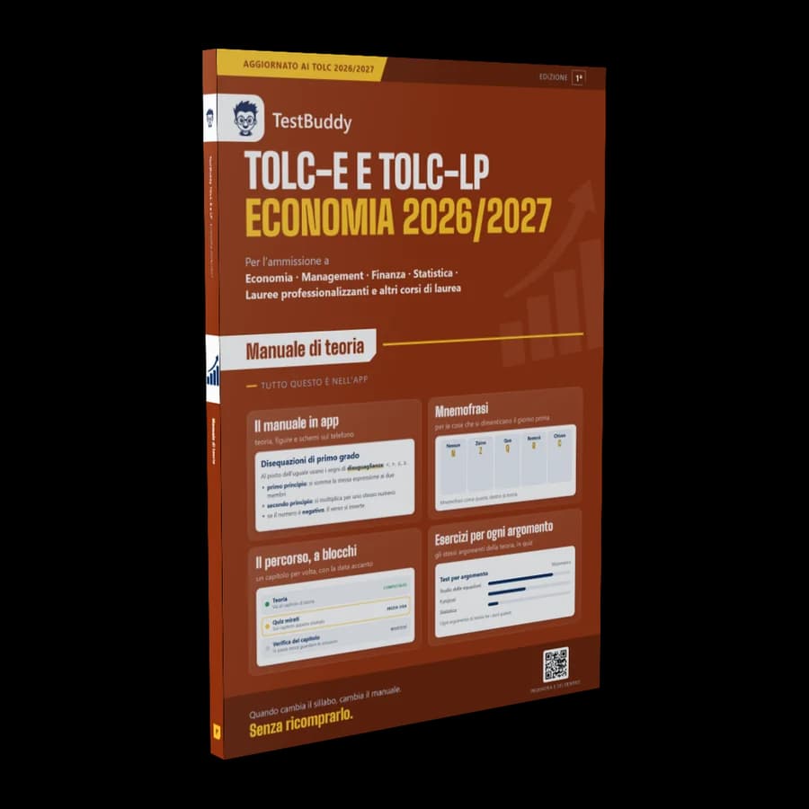 Copertina del manuale TestBuddy per TOLC-E e TOLC-LP